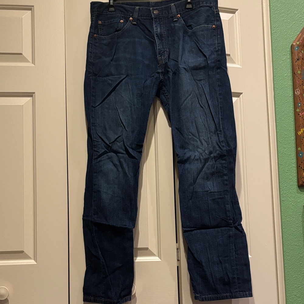 Levi's Dark Blue Straight Jeans for Men
